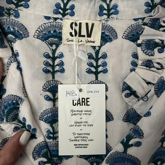 SUR LA VAGUE nwt one size boho blouse - Picture 2 of 5
